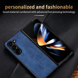 Luxury PU Leather Case for Samsung Galaxy Z Fold 3/4/5/6 – Shockproof Slim Bumper Back Cover with Premium Finish