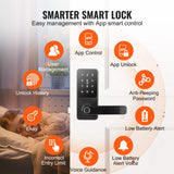 VEVOR Smart Lock 5-in-1 Smart Door Knob – Fingerprint, Keypad & App-Controlled Deadbolt with Independent Handle