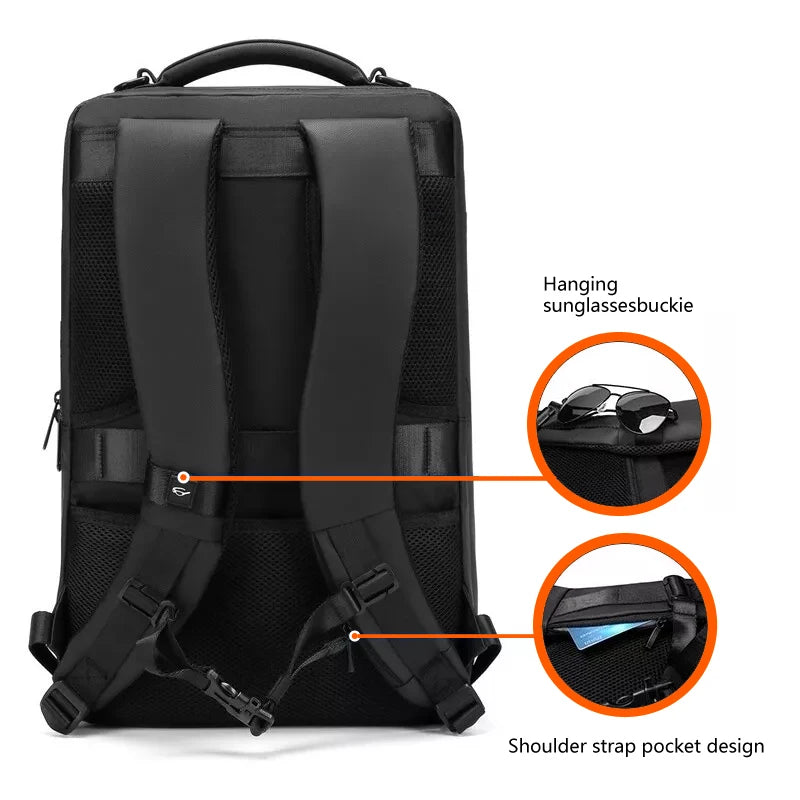 Men’s Anti-Theft Waterproof Laptop Backpack – Secure Travel Computer Bag for 15.6–17.3 Inch Devices