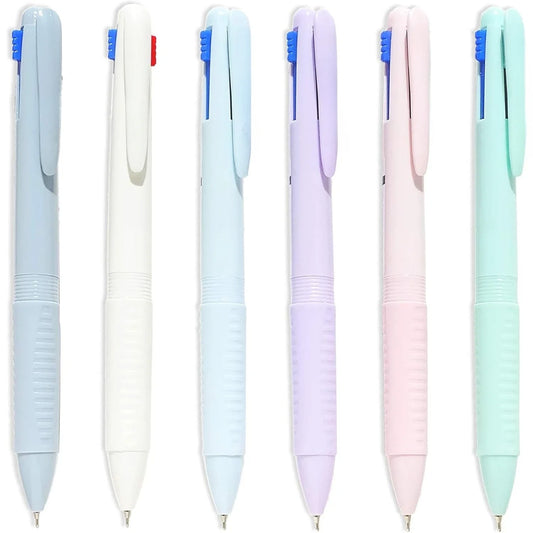 Multi-Color Ballpoint Pen Set – 0.5mm Fine Point 4-in-1 Pens for Planner, Diary & Office Use (6-Pack) ✏️✨