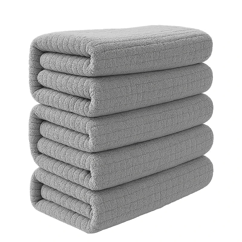 4-Piece Hotel-Grade Bamboo-Cotton Towel Set – Ultra-Absorbent Luxury Bath & Face Towels