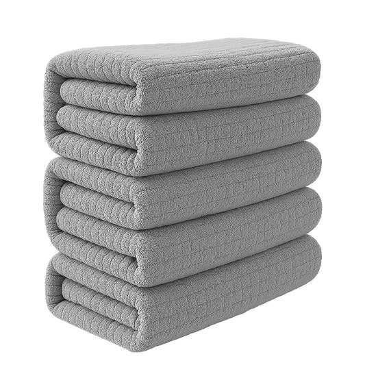 Luxury Bamboo Cotton Towel Set (4-Piece) – Ultra-Soft, Highly Absorbent & Fast Drying