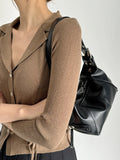 Women’s Retro Y2K Underarm Bag – 2025 Cool Girl Shoulder Handbag for Street Photography & Casual Fashion
