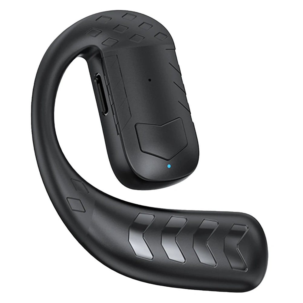 Handsfree Bluetooth Headset – Single Ear Hook Earpiece with Noise Cancelling Mic, Waterproof Design for Android, iPhone & Samsung