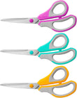 8.5″ Ultra-Sharp All-Purpose Scissors – 3-Pack Ergonomic Comfort Grip