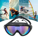 Electroplated Large-Frame Swimming Goggles for Adults – Anti-Fog, UV Protection & Optical Lens Design