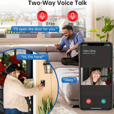HD Wireless WiFi Doorbell Camera – Waterproof Smart Video Doorbell with Outdoor Security Camera, Two-Way Audio & Night Vision