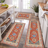 3PCS Kitchen Rug Set – Washable Non-Slip Mats for Kitchen, Hallway & Laundry Room, Holiday Décor