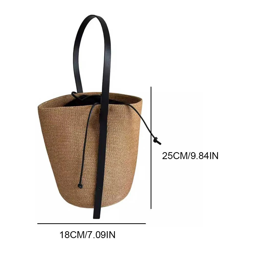 Woven Straw Bag for Women – Adjustable Strap Small Summer Tote Handbag for Beach, Travel & Shopping 🏖️👜