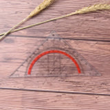 15 cm Multi-Function Engineering Ruler – Square, Triangle, Protractor & Measurement Scale