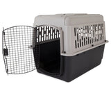 Vibrant Life Medium Pet Kennel (36") – Plastic Travel Dog Crate & Carrier for Pets 50–70 lbs (Grey)