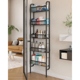 Behind-the-Door Narrow 5-Tier Bathroom Shelf – Space-Saving Slim Storage Unit