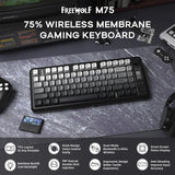 Attack Shark M75 Wireless Gaming Keyboard – Membrane with Knob, OLED Display & Gradient PBT Keycaps