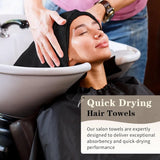 12-Pack Black Hand Towels – Quick-Dry Gym & Salon Towels for Bathroom & Spa