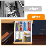 60-Piece Clear Plastic Drawer Organizer Tray Set – Multi-Size Storage Bins for Bathroom, Office & Cabinet