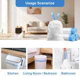 Biokats XXL Cat Litter Waste Bags – 4 Rolls (60 Count) Drawstring Liners for Self‑Cleaning Boxes