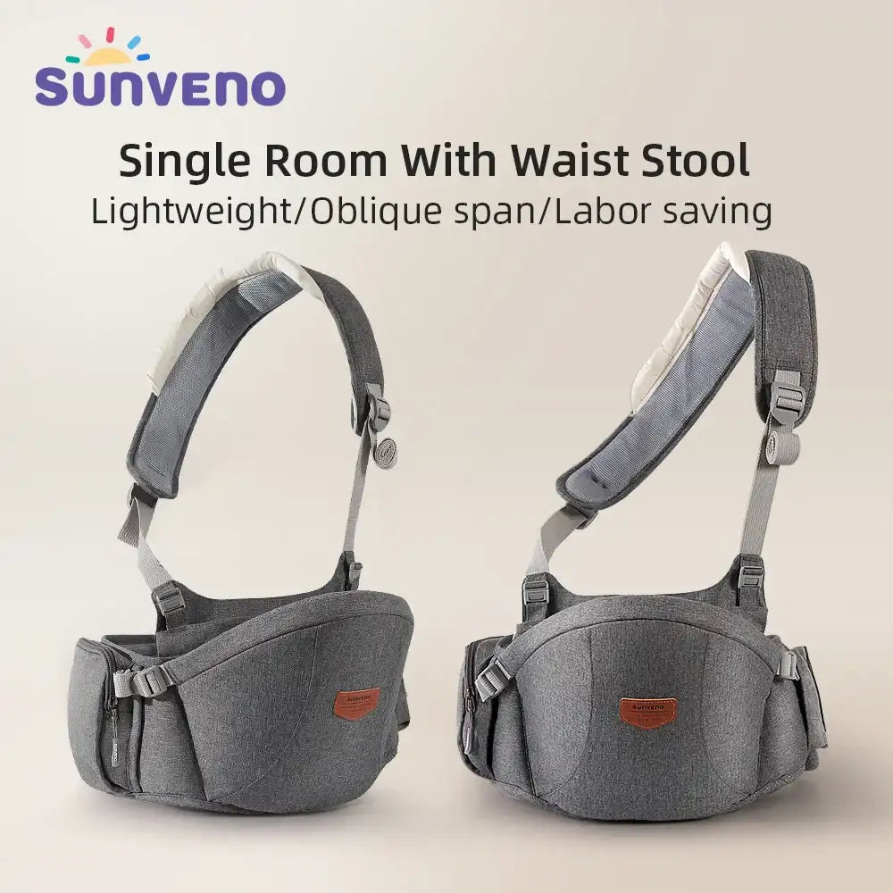 Sunveno One-Shoulder Adjustable Baby Carrier – Ergonomic Hip Seat Sling for Newborns & Toddlers