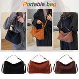 Slouchy Suede Shoulder & Crossbody Bag – Adjustable Strap Women’s Handbag