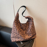 Women’s Leopard Print Top-Handle Tote & Hobo Bag Set – Large Capacity Satchel with Small Purse