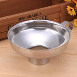 Stainless Steel Wide-Mouth Canning Funnel – Wide Hopper for Oils, Wine & Kitchen Use