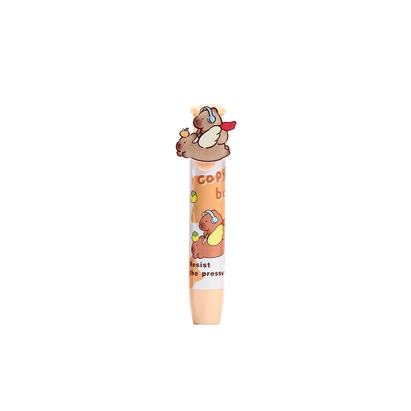 Kawaii Push-Pull Capybara Eraser – Soft School & Office Rubber Eraser for Kids