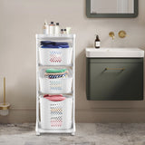 3-Layer Laundry Basket with Wheels – 20 kg Capacity Multi-Functional Storage for Home Organisation