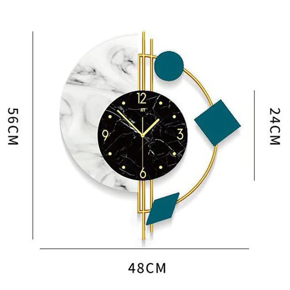 Modern Nordic Large Wall Clock – 3D Creative Silent Design for Living Room & Home Art Décor 🕒✨