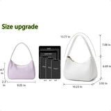 Cute Hobo Tote Shoulder Bag for Women – Mini Clutch Purse with Zipper Closure