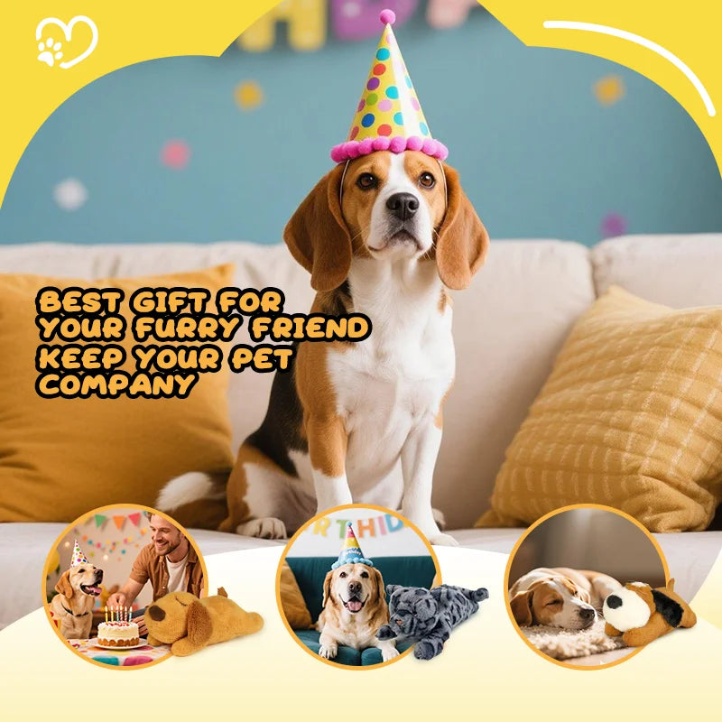 NPET Puppy Heartbeat Plush Dog Toy – Comforting Sleep Aid for Small, Medium & Large Dogs