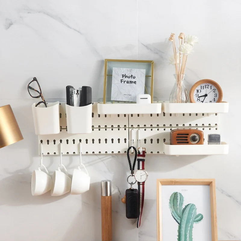 Premium Punch-Free Wall Hanging Storage Rack – Smart Board Organizer 🧩