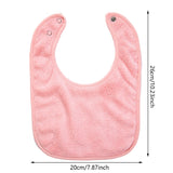 Solid Terry Towel Baby Bibs – Soft Cotton Adjustable Feeding & Burp Bandanas | Korean Style Pocket Bibs for Boys & Girls