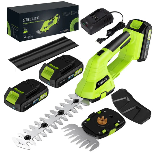 21V Cordless Hedge Trimmer with 2 Batteries | Grass & Shrub Cutter