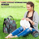 Nylon Knitting & Crochet Yarn Organizer Bag – Portable Lightweight Craft Tote | Wear-Resistant Sewing & Hook Storage with USB Port