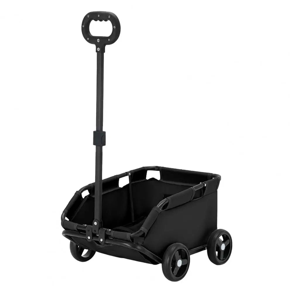 Safe Hair-Free Pet Carrier Stroller – 4-Wheel Folding Cart for Small Dogs & Cats, Travel, Shopping & Walking