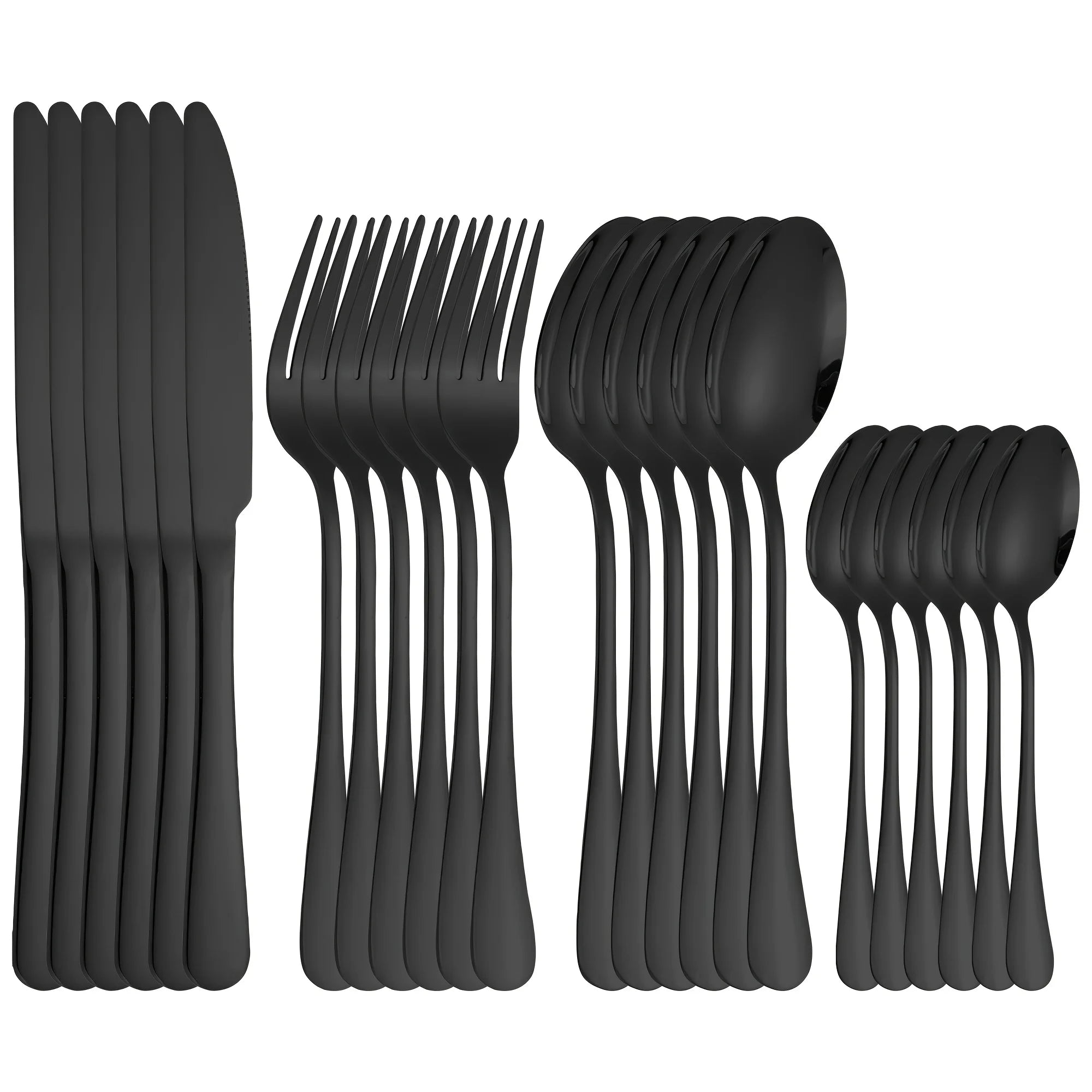 24-Piece Stainless Steel Cutlery Set – Premium Flatware Service for 6 | Knives, Forks & Spoons