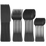24-Piece Stainless Steel Cutlery Set – Premium Flatware Service for 6 | Knives, Forks & Spoons