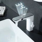 Premium Smart Touchless Dual-Sensor Bathroom Faucet with Hot/Cold Mixer – White Deck-Mount Basin Tap