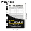 Monthly Bill Payment Book – Portable Checklist Bill Organizer Notebook for Home & Office