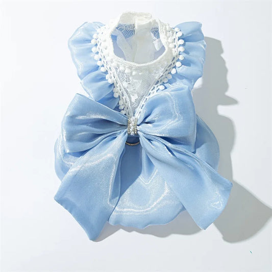 Adorable Small Dog Tutu Dress – Bowknot Lace Princess Outfit for Puppies & Cats