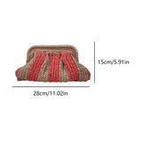 Handmade Straw Cloud Clutch – Woven Dumpling-Style Designer Pouch for Women, Outdoor Travel & Summer Fashion
