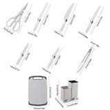 “19-Piece Food-Grade Silicone Kitchenware Set – Cooking Spoons, Cutting Board & Chef Knives”