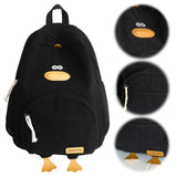 Corduroy Cartoon Duck Backpack for Kids – Large Capacity Cute School & Laptop Bag with Adjustable Straps