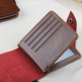 Hunting PU Leather Men’s Wallet – Vintage Bifold Clutch with Multi-Card Holder & Coin Pocket