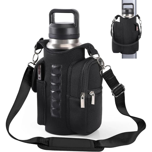 Magnetic gym sling bag – water bottle carrier with phone holder, lightweight fitness crossbody bag for men & women sports & travel