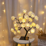 LED Rose Tree Lights – 24 LEDs USB Operated Table Lamp, Romantic Atmosphere Lighting for Wedding, Party, Birthday & Home Decoration