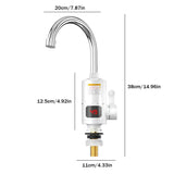 3000 W Instant-Heat Mixer Tap – Electric Hot & Cold Water Faucet with LCD Display & 360° Swivel