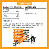 Dog Snacks Chicken Breast & Beef Jerky – Nutritious & Delicious Training Treats for Puppies & Adults (500g / 25g Packs)