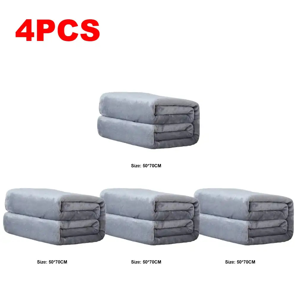 Flannel Fleece Blanket – Cozy Soft Plush Winter Blanket, Multi-Functional Thermal Throw for Home & Office (1–10PCS Options)