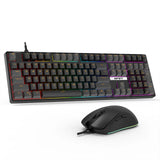 NPET K10V3 Gaming Keyboard – 104-Key Wired RGB Backlit Keyboard for Windows Laptop