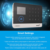 433MHz Wireless WiFi GSM Auto-Dial Alarm System – LCD Display with PIR Motion Sensor, Door Sensor & Remote App Control